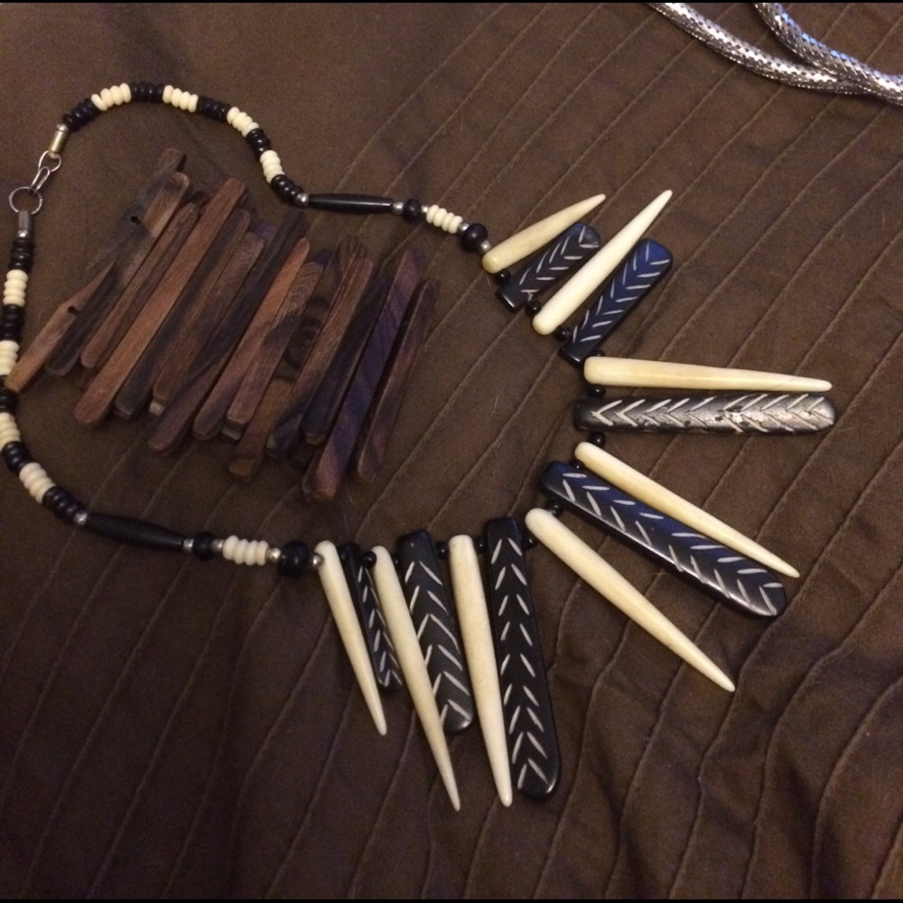 Handmade necklace. Tribal jewelry .